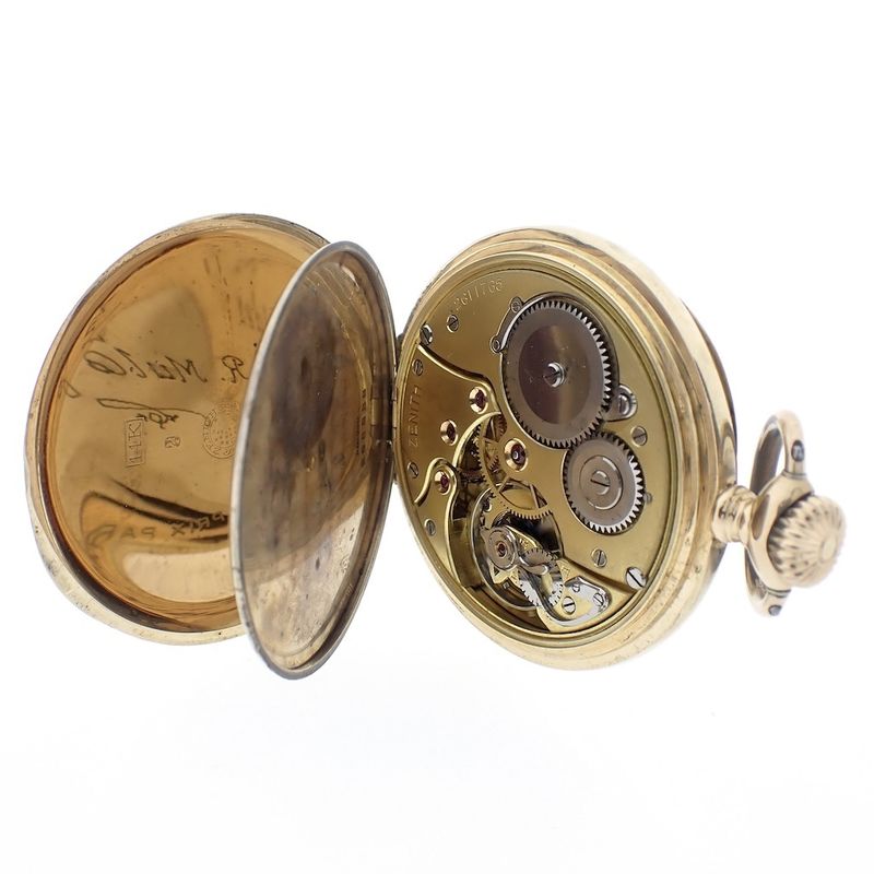 Image 2 of Zenith pocket watch 'Grand Prix 1900'; Antique 14k gold