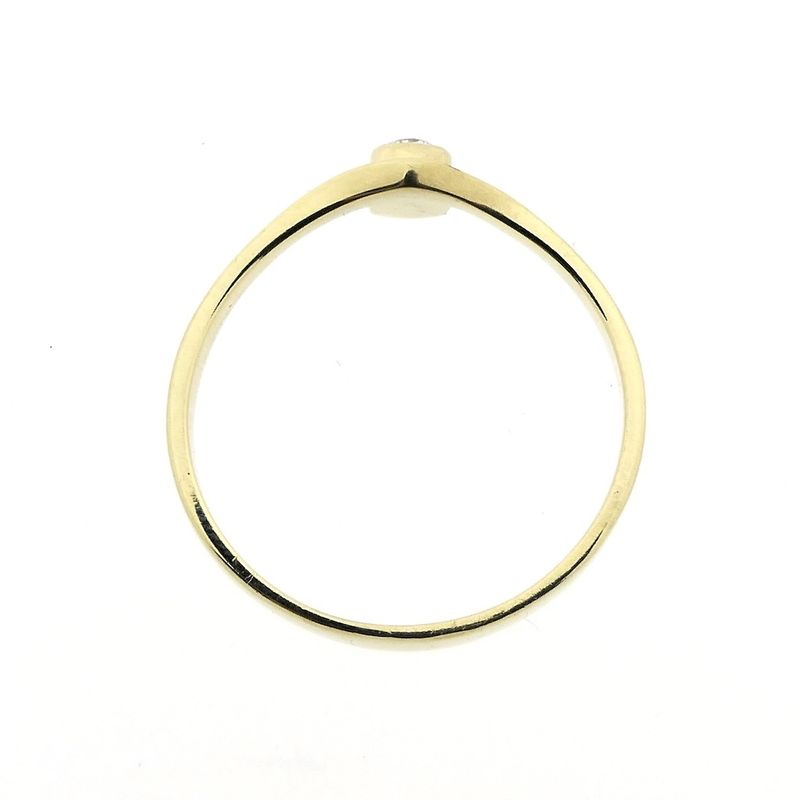 Image 6 of Gold V-shaped ring with zirconia