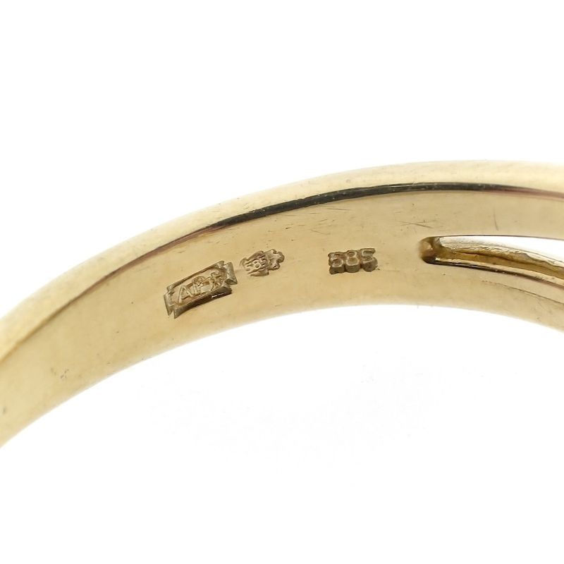 Image 9 of Golden fantasy ring with diamond | 0.10 ct.