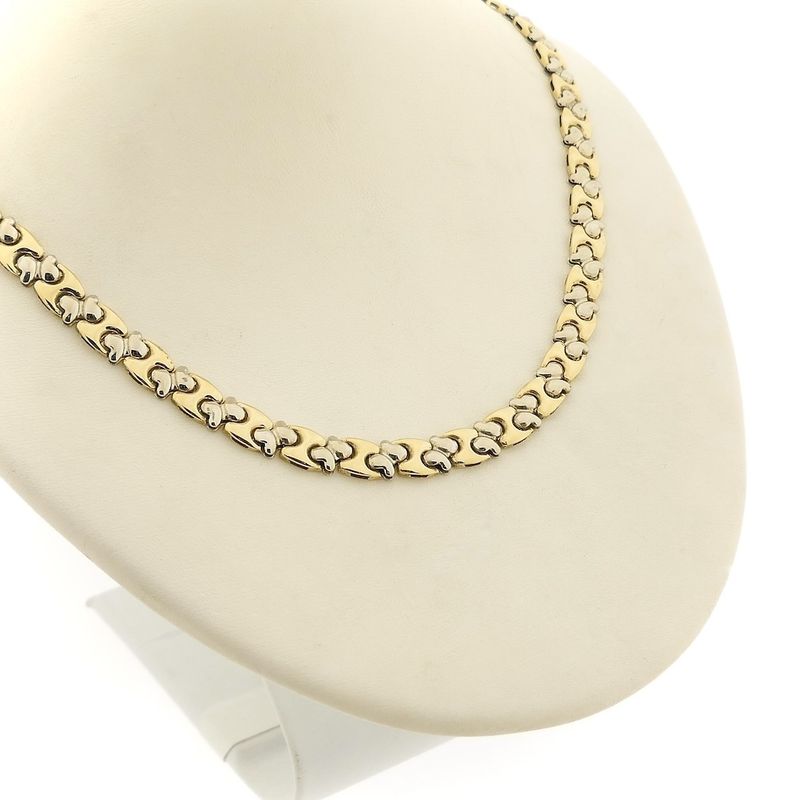 Image 3 of Two-tone gold fantasy link necklace