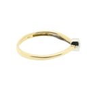 Image 6 of Two-tone gold solitaire ring with zirconia