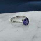 Image 2 of White gold solitaire ring with tanzanite