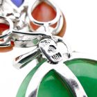 Image 7 of White gold pendant with jade, red jasper and sapphire