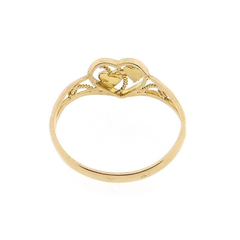 Image 4 of 21 carat gold ring with hearts