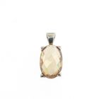 Image 1 of Silver pendant set with glass citrine