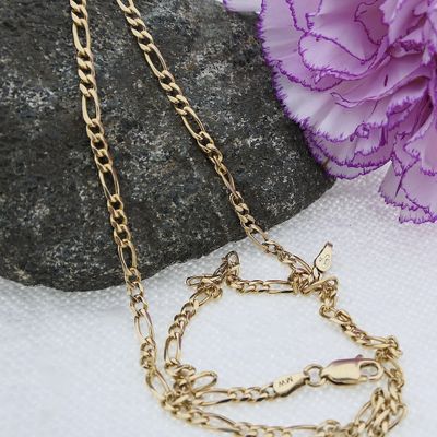 Image 2 of 9 carat Figaro link chain | 51 cm