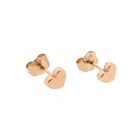 Image 3 of Rose gold plated silver stud earrings with hearts