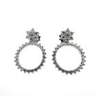 Image 4 of White gold earrings with diamonds; 3.68 ct.