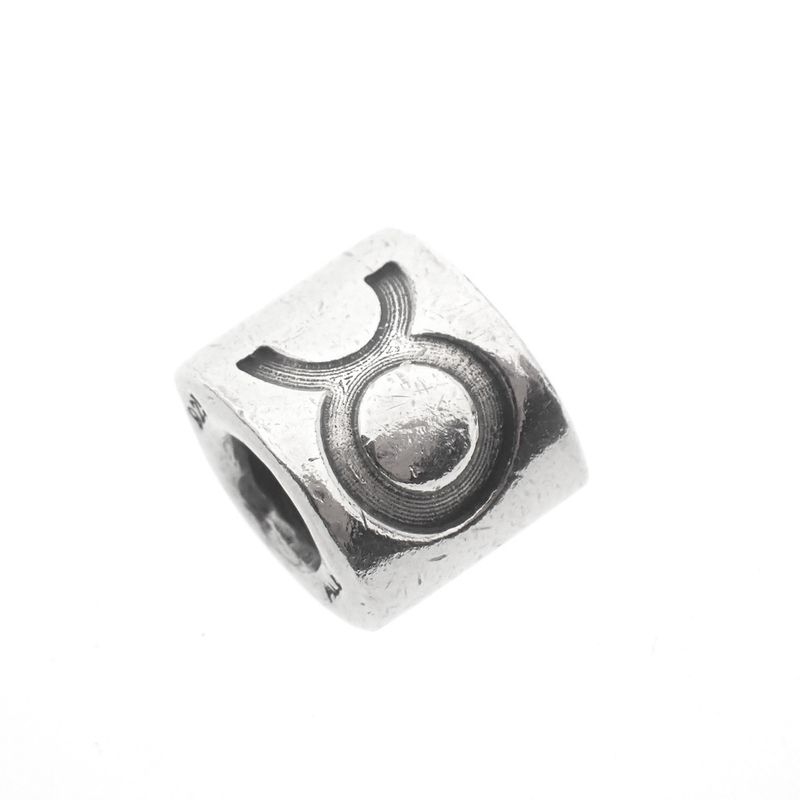 Image 5 of Pandora charm; Silver; Zodiac sign Taurus