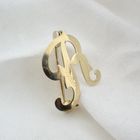 Image 4 of Gold letter brooch; letter R | Vintage