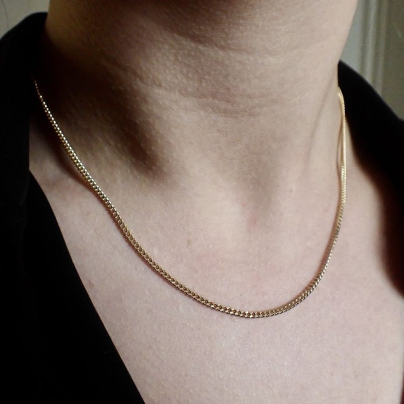 Image 8 of Gold gourmet link necklace | 38.5 - 43.5 cm