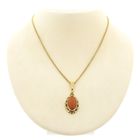 Image 3 of Gold pendant with red coral | Vintage