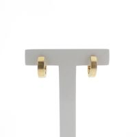 Gold matte earrings | Ø 14.5 mm