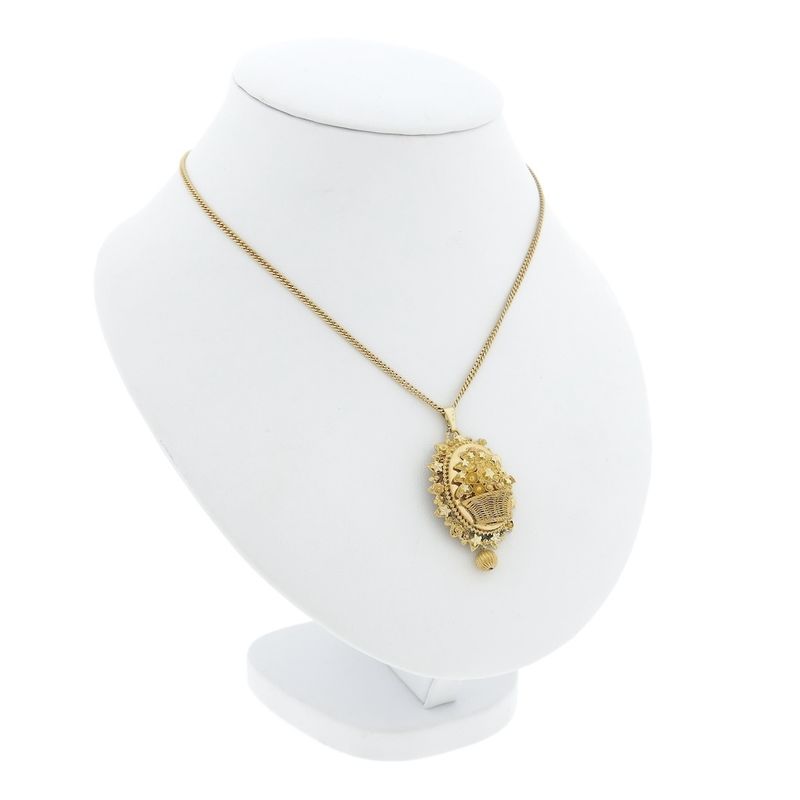 Image 7 of Gold pendant of an antique hat bell