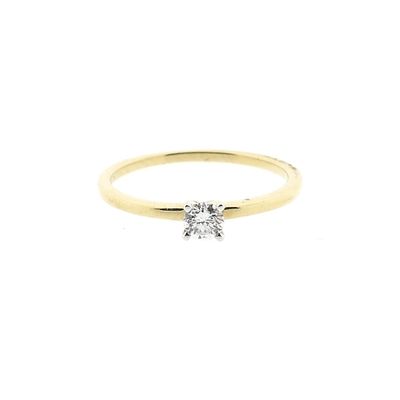Gold solitaire ring with zirconia Image 2 of Gold solitaire ring with zirconia