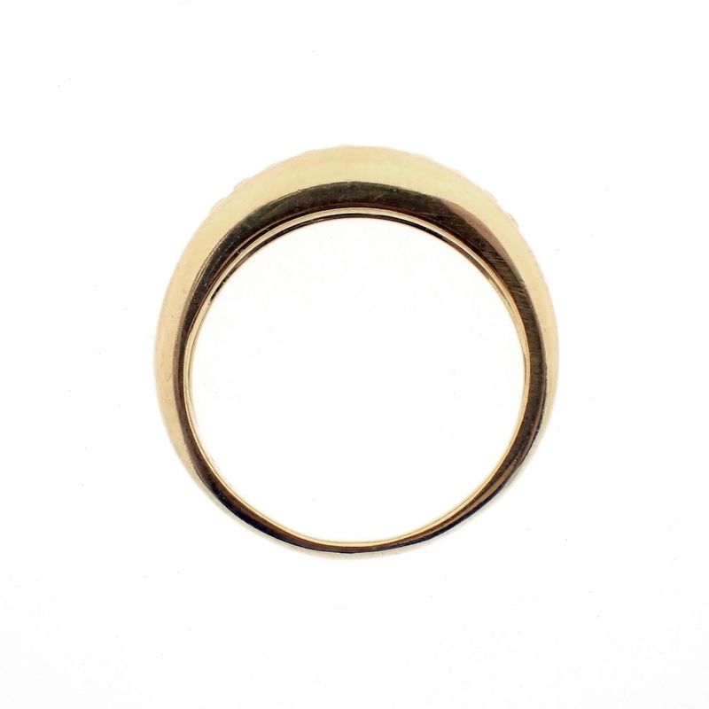 Image 11 of Gold double row ring with sapphires and diamonds