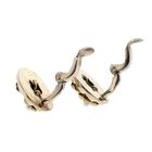 Image 7 of Two-tone gold-plated clip-on earrings with pearl