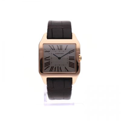 Afbeelding 1 van Cartier Santos Dumont 2650 W2006951; 18ct. Rosé Gouden Horloge