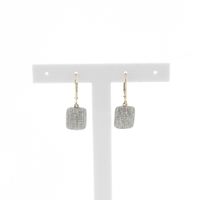 9 carat pavé earrings with diamond; 1.20 ct.