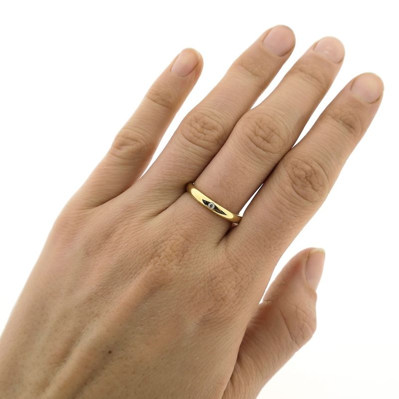 Image 8 of Gold solitaire ring with diamond | Tiffany & Co; By Elsa Peretti