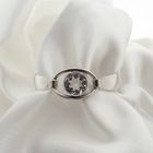 Image 2 of Silver vintage bracelet with crystal; N.E. From | Ø 56.5 mm