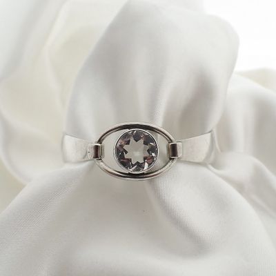 Image 2 of Silver vintage bracelet with crystal; N.E. From | Ø 56.5 mm