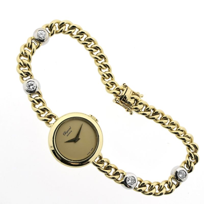 Image 7 of Chopard Geneva Cocktail Watch 3707; Vintage 18k gold women's watch with diamonds