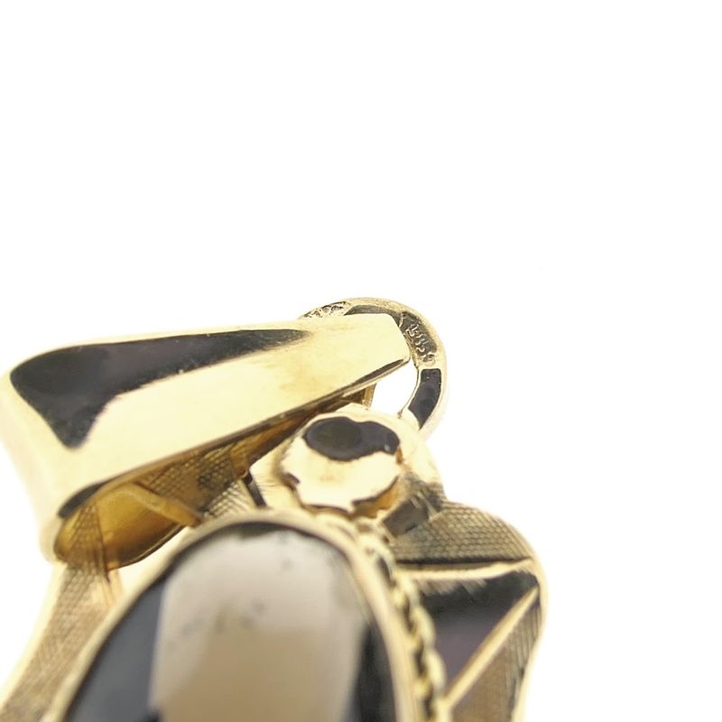 Image 10 of Vintage gold pendant with smoky quartz