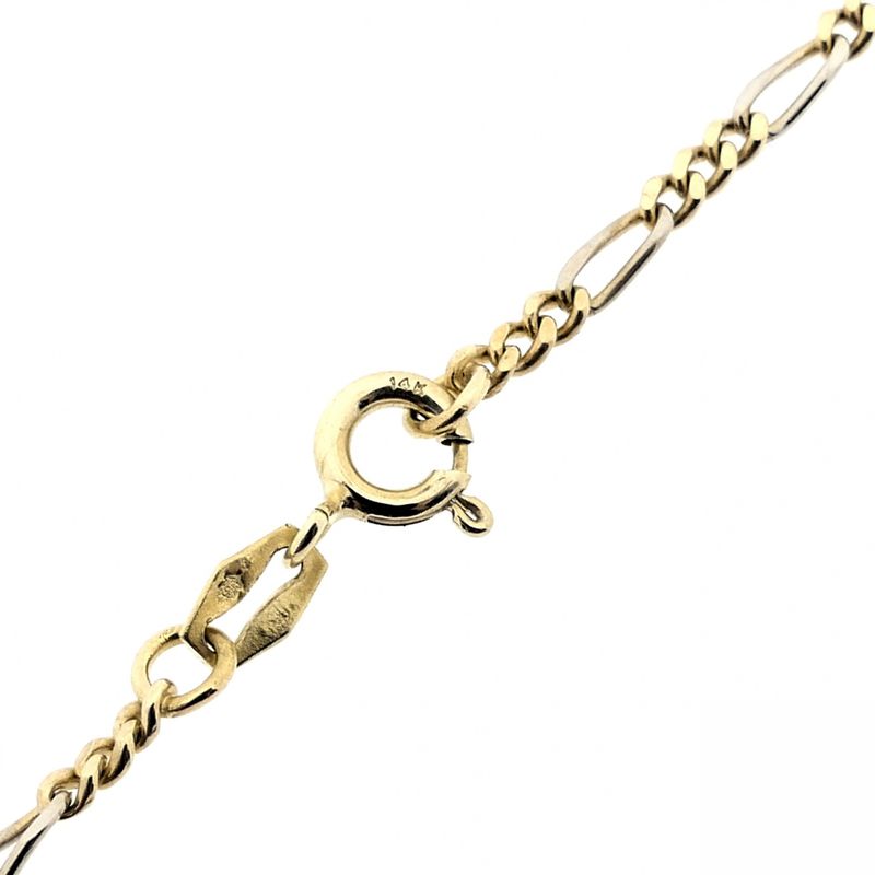 Image 7 of Two-tone gold Figaro link chain