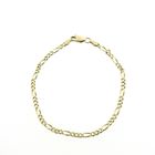 Image 4 of Gold Figaro link bracelet | 19 cm