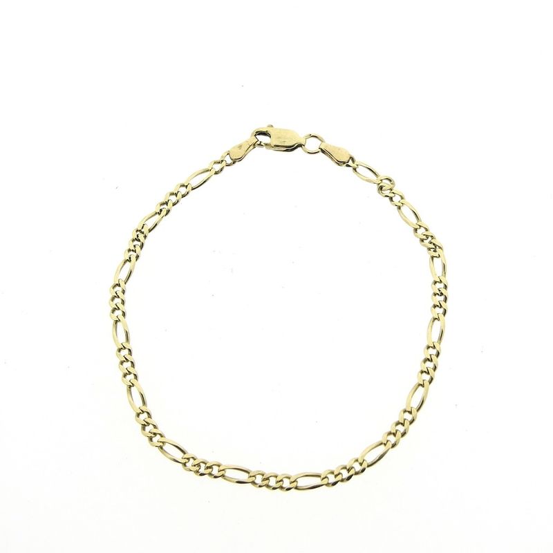 Image 4 of Gold Figaro link bracelet | 19 cm