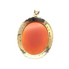 Image 4 of Large vintage gold pendant with carnelian.
