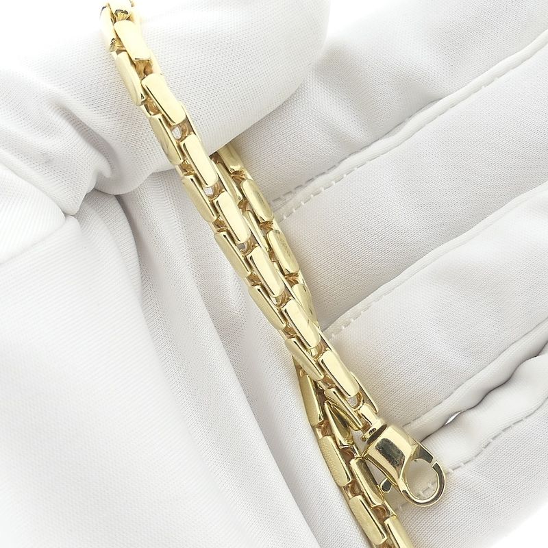 Image 5 of Gold flat cardano link bracelet