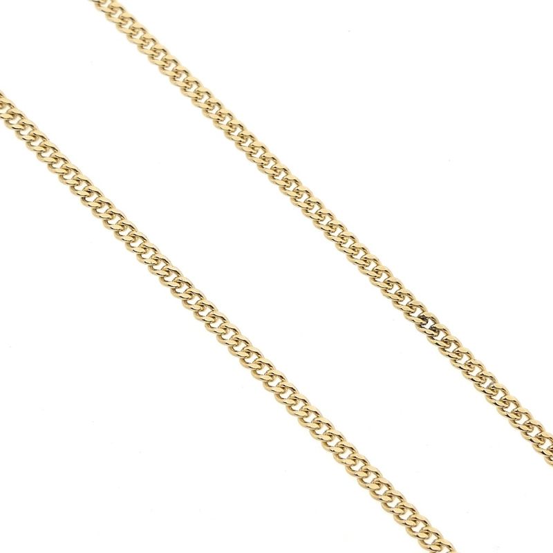 Image 3 of Gold flat gourmet link chain | 60.5