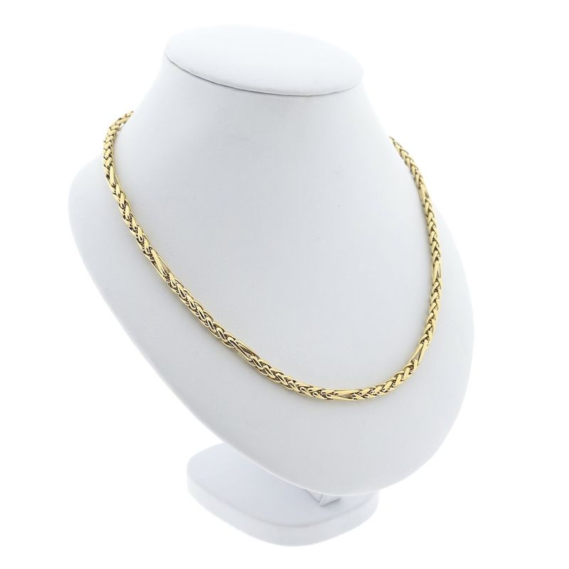 Image 3 of Gold foxtail link necklace | 43 cm