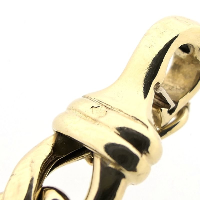 Image 14 of Gold gourmet link necklace with sapphire