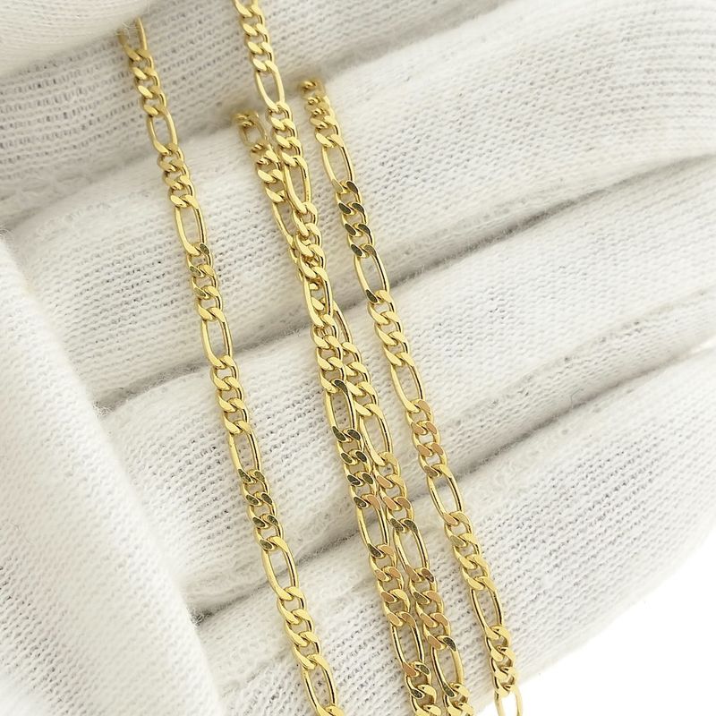 Image 6 of Gold Figaro link chain | 50 cm
