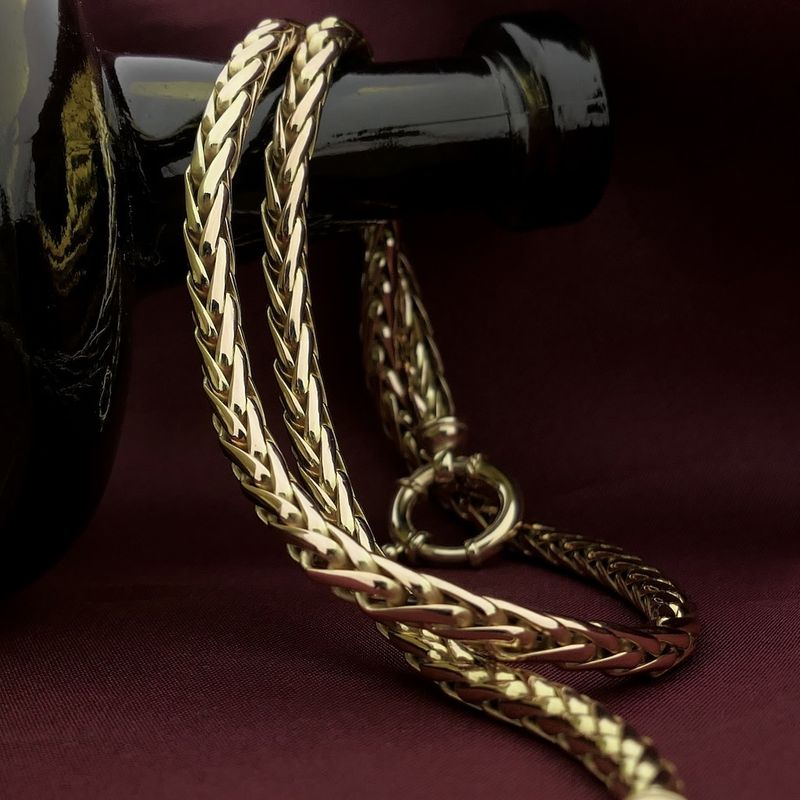 Image 8 of Gold foxtail link necklace