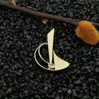 Image 8 of Gold abstract pendant with zirconia