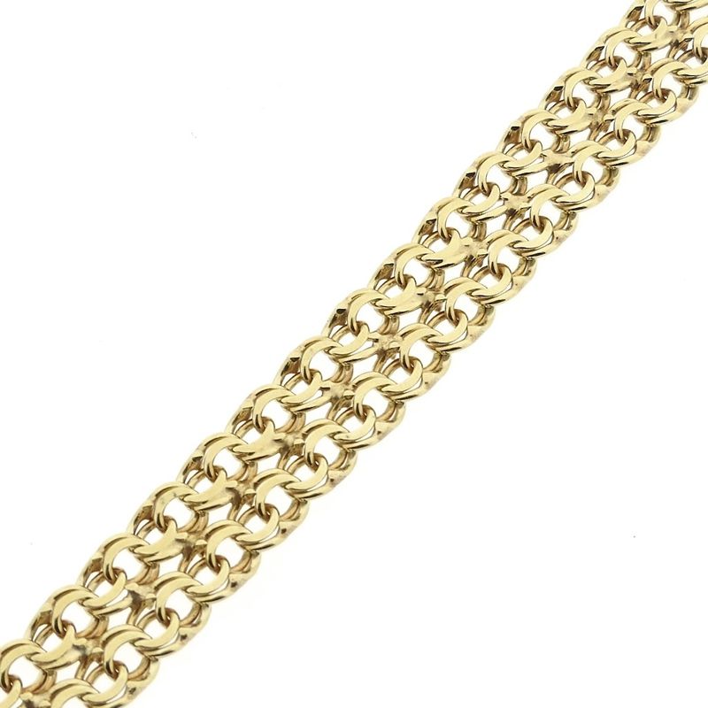 Image 8 of Gold double Prince of Wales link bracelet