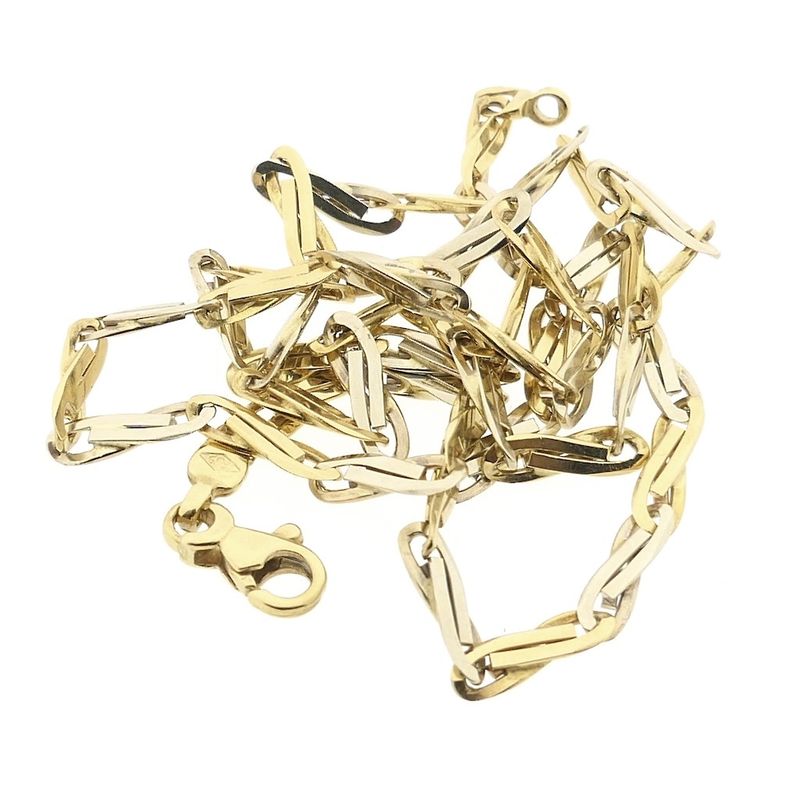Image 8 of Two-tone gold infinity link chain