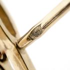 Image 5 of Bicolor gold stud earrings with diamond | 0.01 ct.