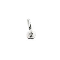 White gold apple pendant with diamond | 0.02 ct.