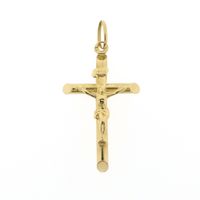 19.2 ct gold pendant of a cross with corpus | INRI