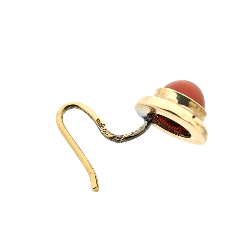 Image 4 of Gold stud earrings with garnet