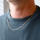 Image 8 of Bicolor Figaro Chain Necklace | 50.5 cm