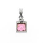 Image 3 of Silver pendant with pink zirconia