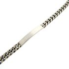 Image 9 of Silver robust gourmet link bracelet with engraving plate
