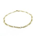 Image 1 of Gold Figaro link bracelet | 19 cm