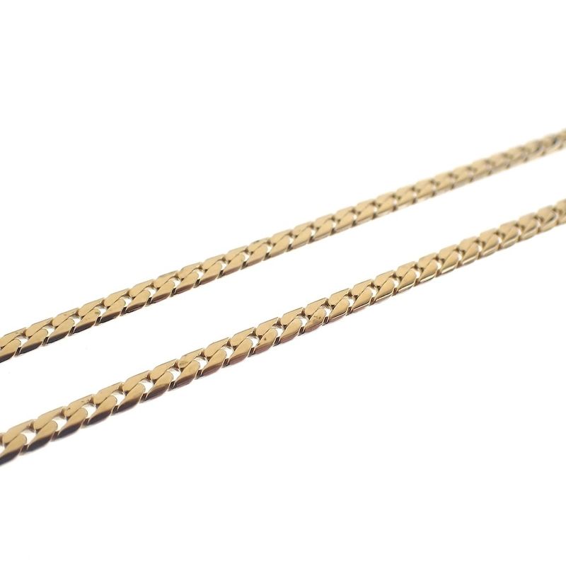 Image 3 of Gold flat gourmet link chain | 46 cm